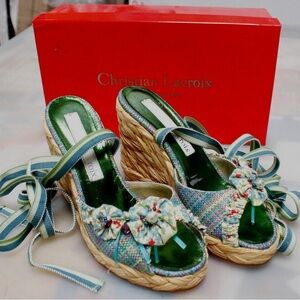 Lace up Wedge Sandals with Box Size 36